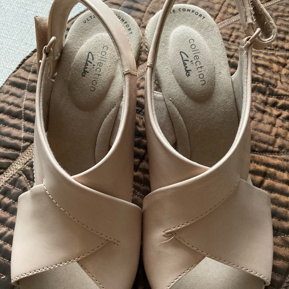 Clarks Leather Rope Wedge Sandals, Lafley Alaine, Blush, Size 7, Espadrilles NWT - Picture 7 of 12